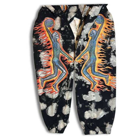 Market Skelly Digital Dunk Sweat Pants Black & White Graphic Design Size S - Picture 4 of 8